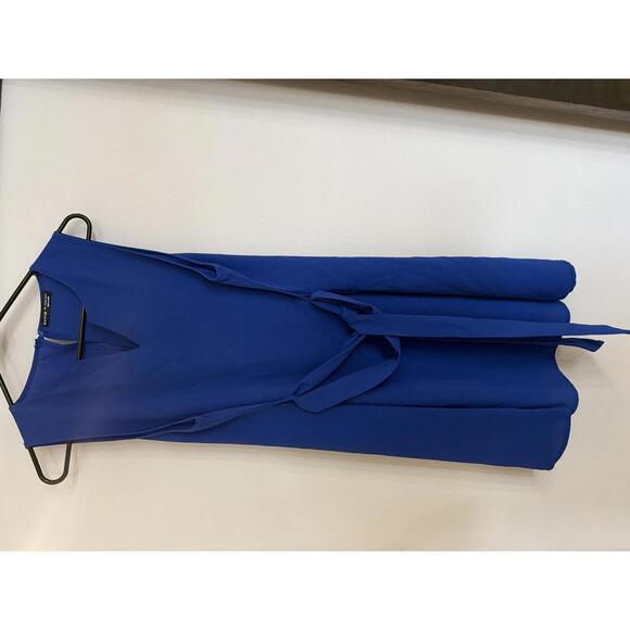 SHEIN Other - Shein Sleeveless Blue Dress with Waist Tie